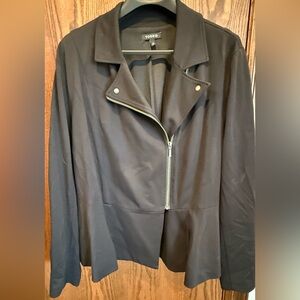 Torrid Black Asymmetrical Zipper Leather Jacket